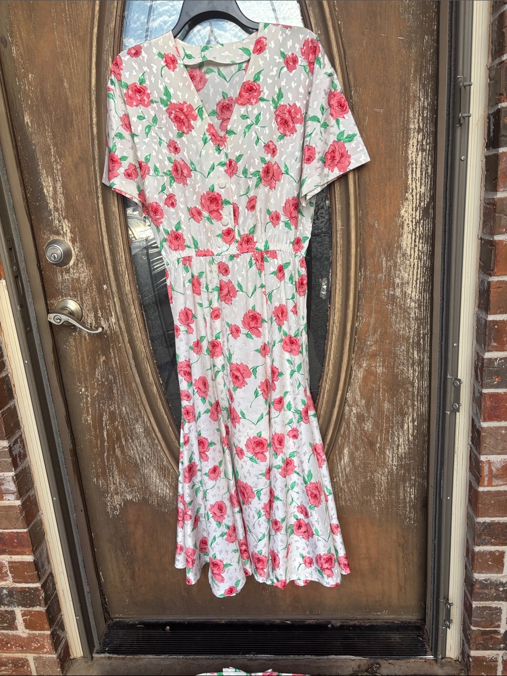 Floral handmade belted maxi dress! Size 6